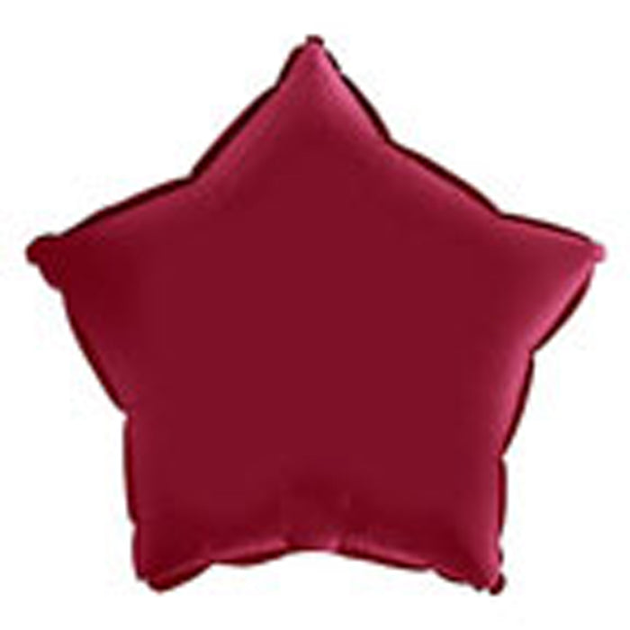 ABC18 Uni Stern 46 cm Satin Kirsch Rot