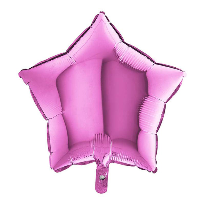 ABC18 Stern Folienballon Uni | Ø 46 cm Fuchsia
