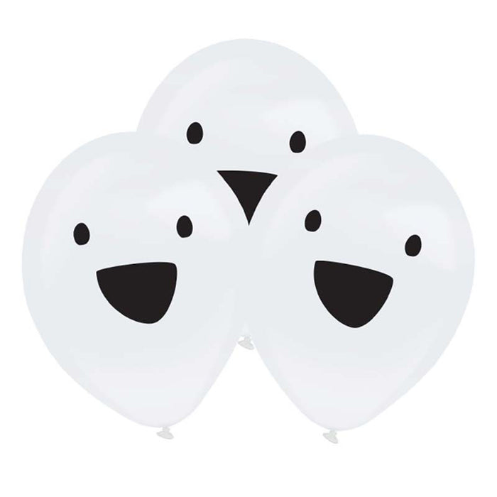 Latexballon LED Geist Halloween 4St./ 27,5 cm