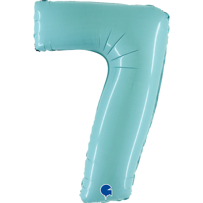 Riesenzahl Folienballon 40"/102cm | Pastel Blue #7