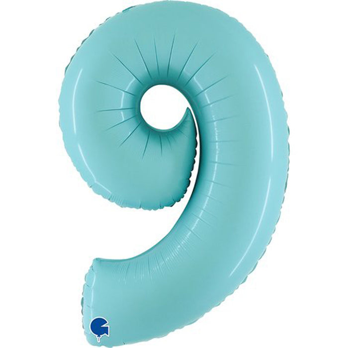 Riesenzahl Folienballon 40"/102cm | Pastel Blue #9