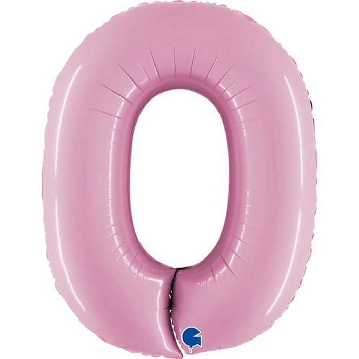 Riesenzahl Folienballon 40"/102cm | Pastel Pink #0