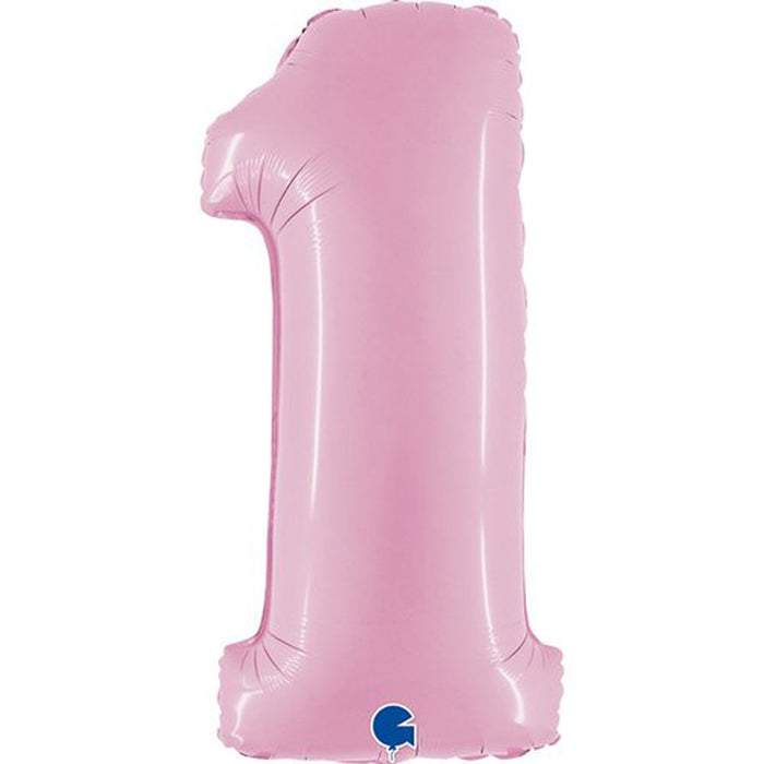 Riesenzahl Folienballon 40"/102cm | Pastel Pink #1