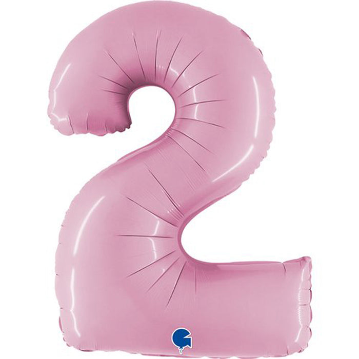 Riesenzahl Folienballon 40"/102cm | Pastel Pink #2