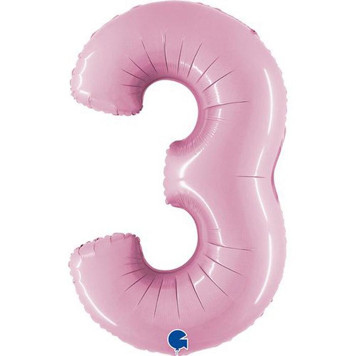 Riesenzahl Folienballon 40"/102cm | Pastel Pink #3