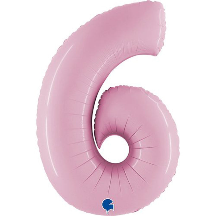 Riesenzahl Folienballon 40"/102cm | Pastel Pink #6
