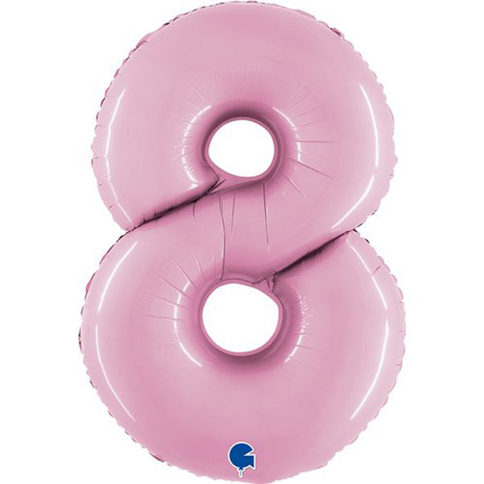 Riesenzahl Folienballon 40"/102cm | Pastel Pink #8