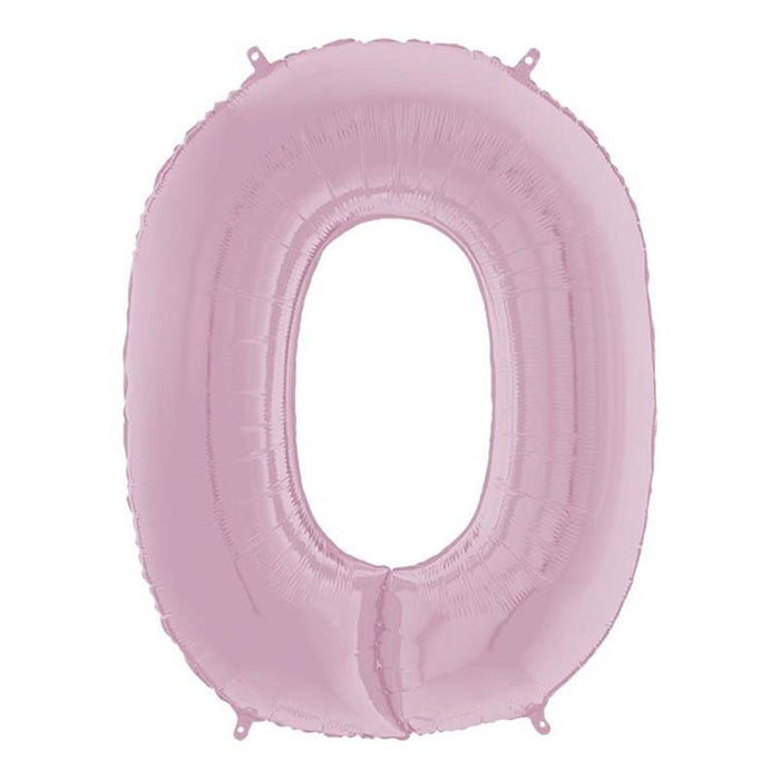 Riesenzahl Folienballon 26"/66cm | Pastel Pink #0