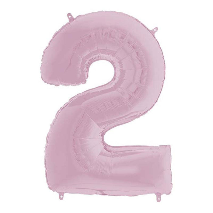 Riesenzahl Folienballon 26"/66cm | Pastel Pink #2