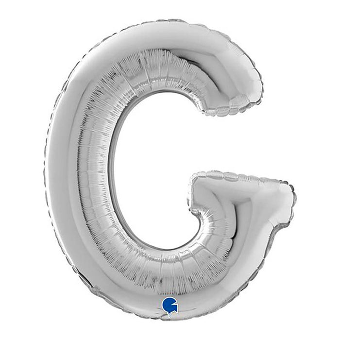 Riesenbuchstabe Folienballon 26"/66cm | Silber #G