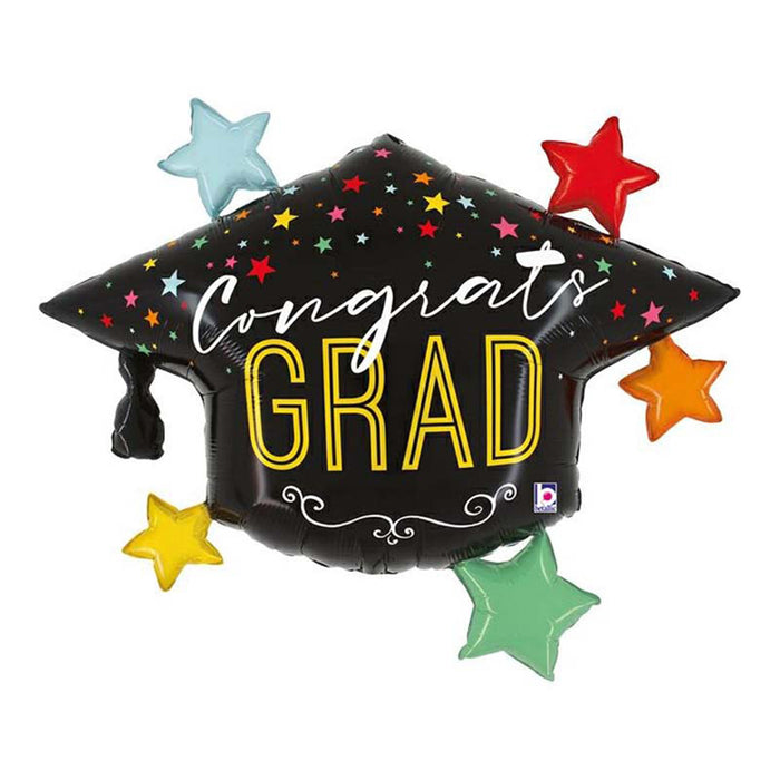Shape Folienballon "Congrats Grad" Hut | 105 cm