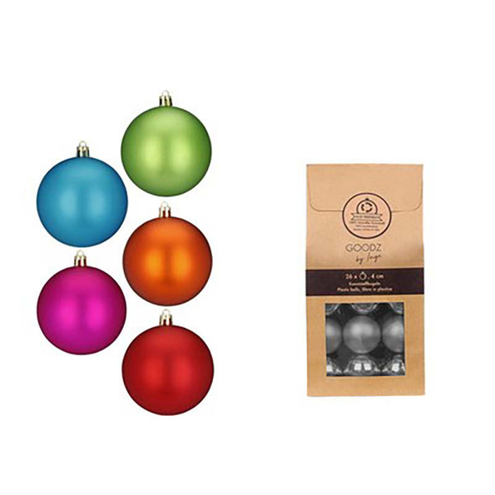 Weihnachtskugeln MilleFiori Kunststoff Ø 4cm / 26 Stück
