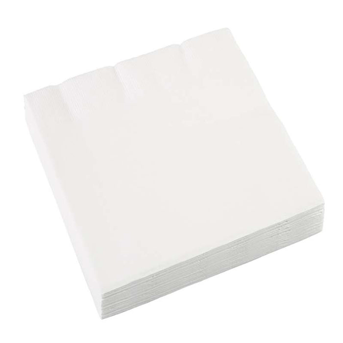 Servietten Uni 33x33cm/20St. Weiß