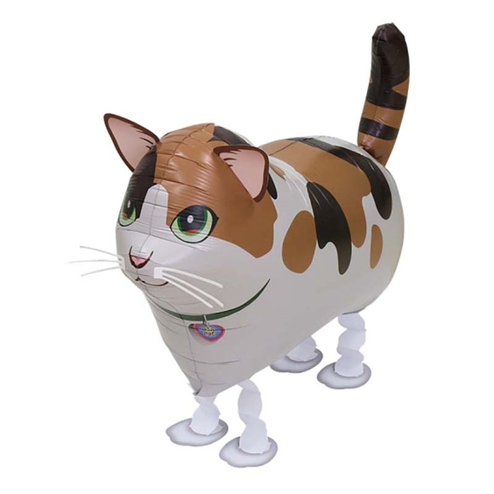 Airwalker Folienballon "Katze dreifarbig" | 60 cm