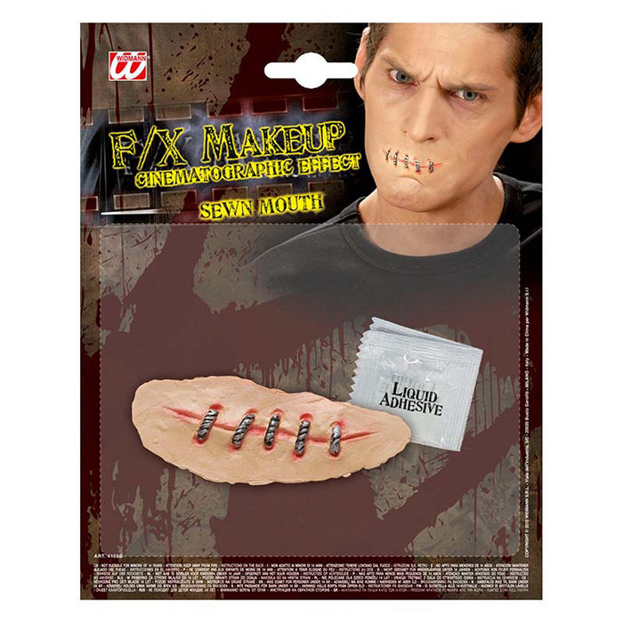MakeUp Wunde zugenähter Mund