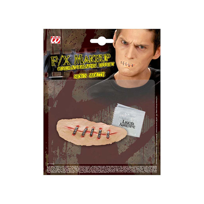MakeUp Wunde zugenähter Mund