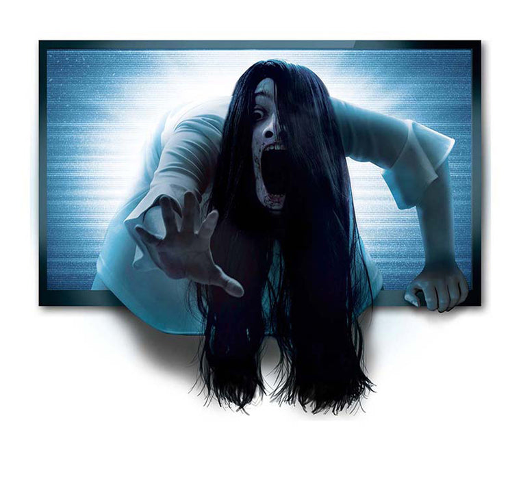 Wandaufkleber Horror Fernseher 70x80 cm