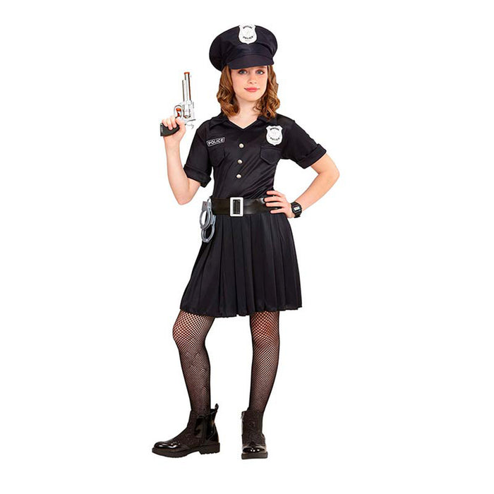 Polizistin Kostüm für Mädchen | Kleid und Mütze