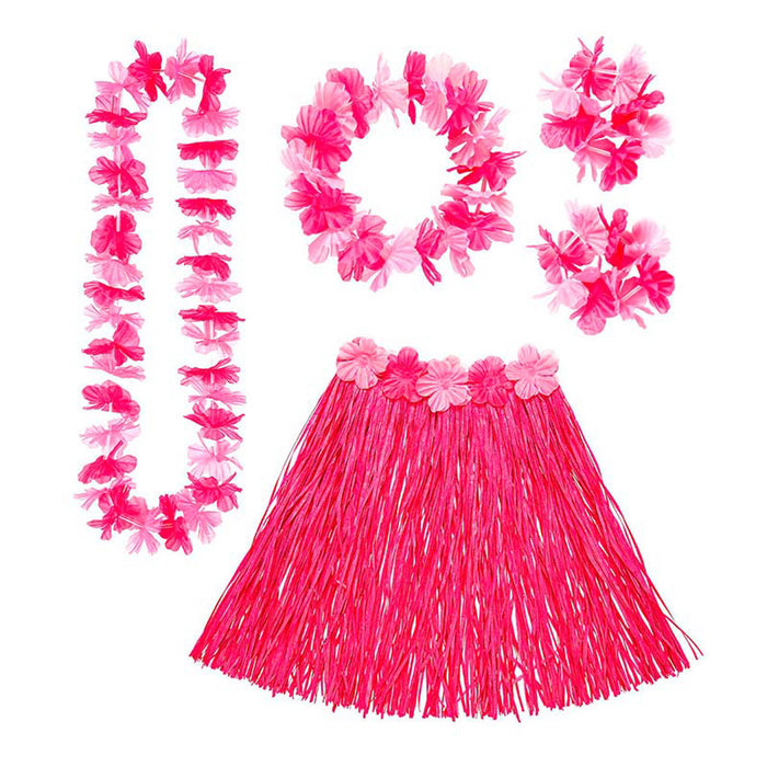 Kostüm Lady Hawaii Set Rosa