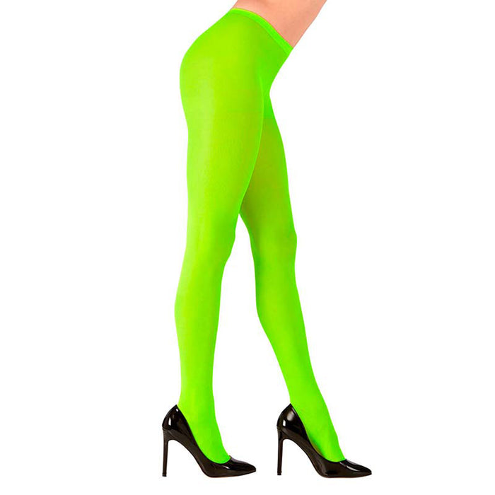Strumpfhose Uni Neon Grün XL