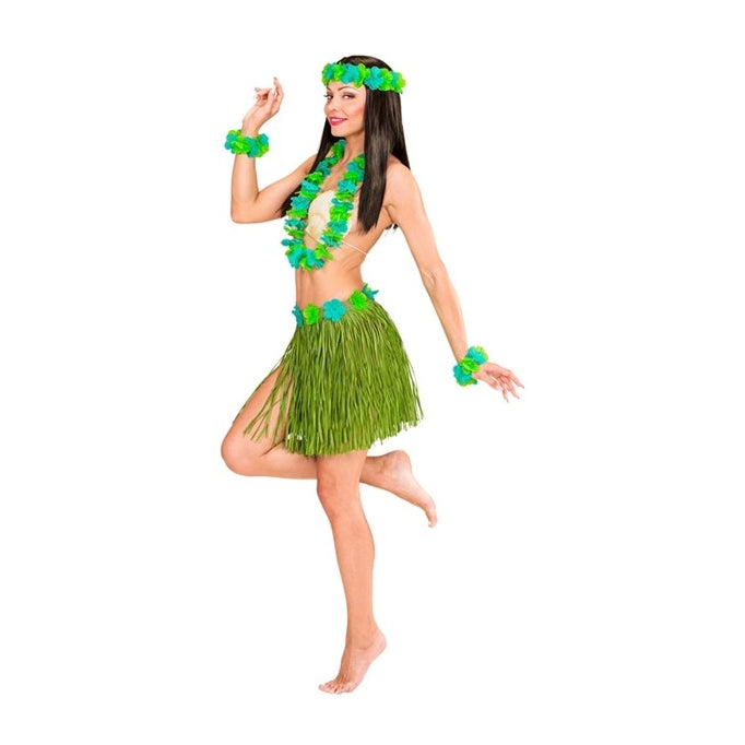 Kostüm Lady Hawaii Set Grün