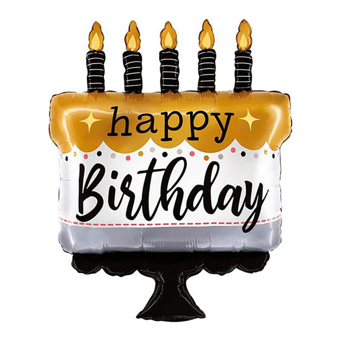 Shape Folienballon "Metallic Satin Bday" (G)