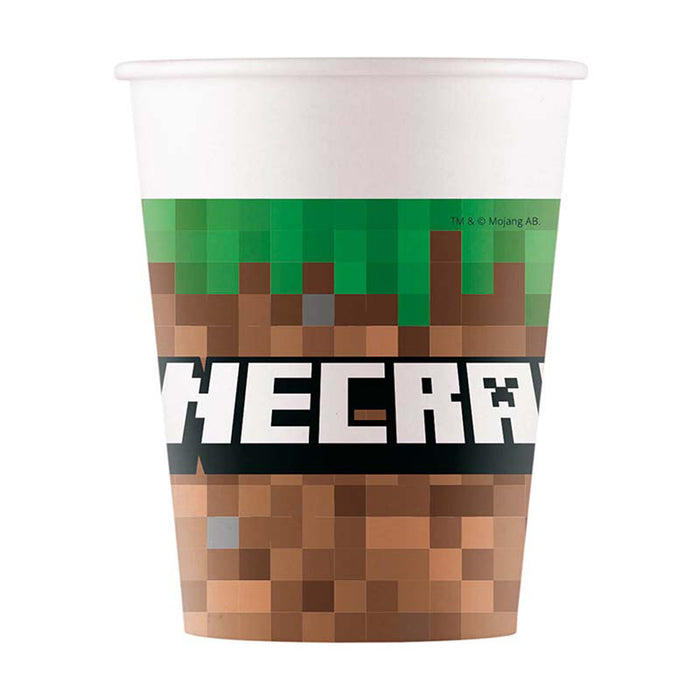Pappbecher Minecraft 200ml/8Stk. FSC