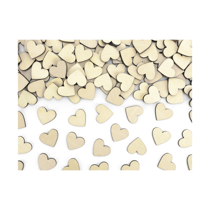 Konfetti Herz aus Holz 2 x 2 cm