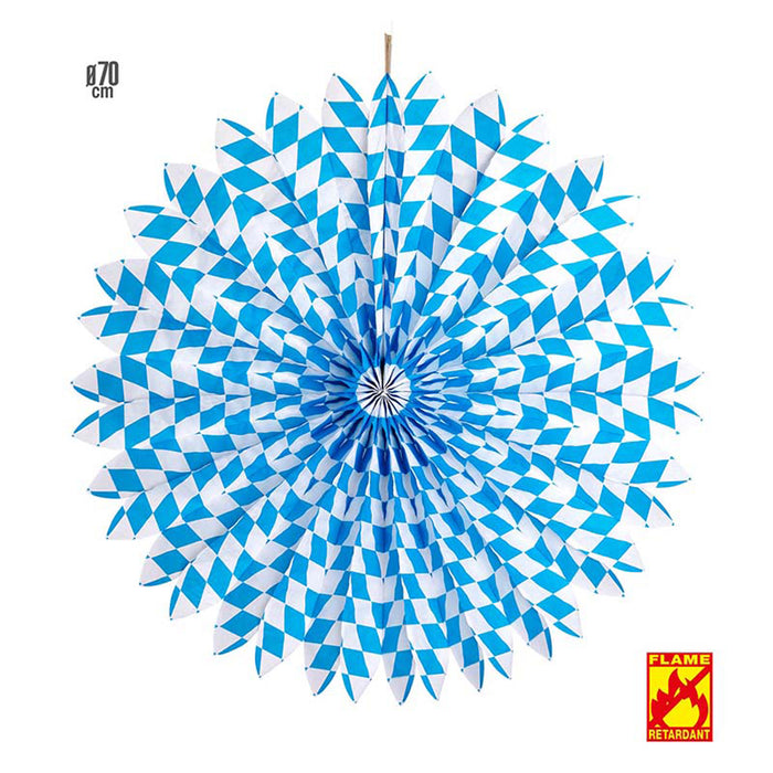 Dekofächer Bayern Weiss-Blau 70cm