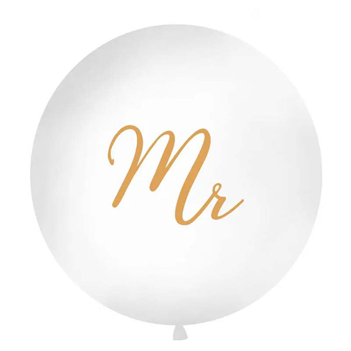 Latexballon Mr., Druck gold ca. 1mØ/1Stk.