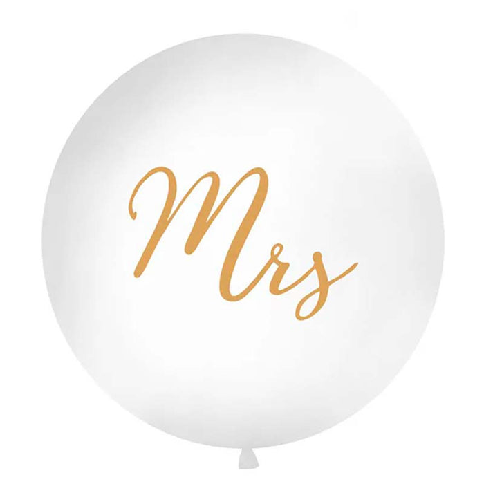 Latexballon Mrs., Druck gold ca. 1mØ/1Stk.