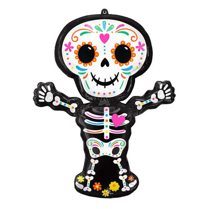 SuperShape Folienballon "Day of the Dead Skelett" | 66 x 86 cm