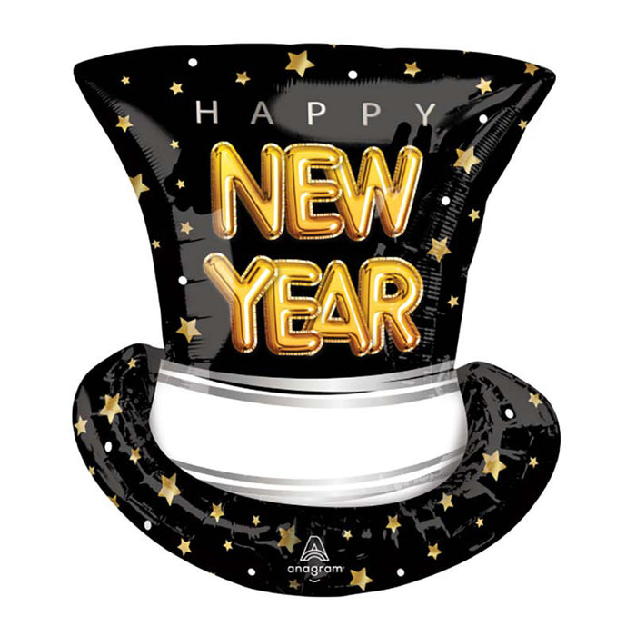 SuperShape Folienballon "Happy New Year" Hut |