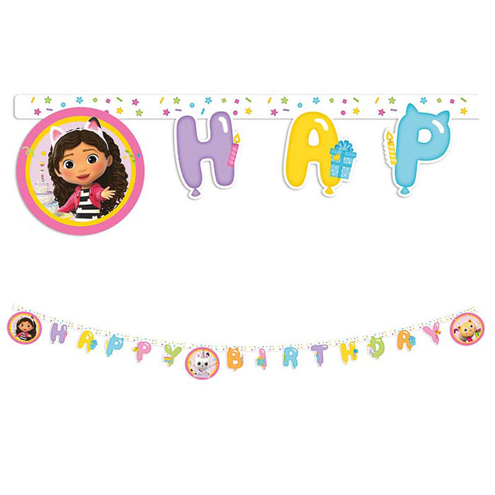 Buchstabengirlande Happy Birthday Gabby's Dollhouse FSC