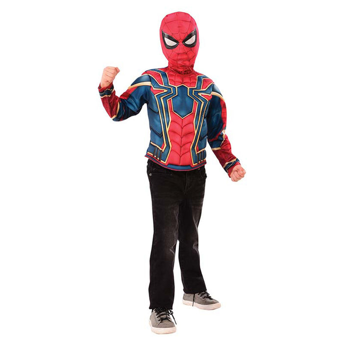 Marvel Avengers Iron Spider Kinderkostüm Deluxe Oberteil & Maske Größe 48 Jahre Offiziell lizenziert