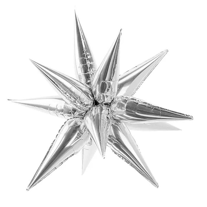 Dekoelement Stern Folie glänzend ca.95cm Silber