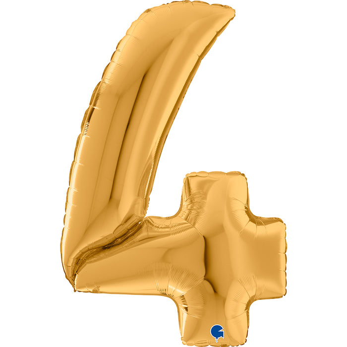 Riesenzahl Giant - Folienballon 64"/162cm - Gold #4