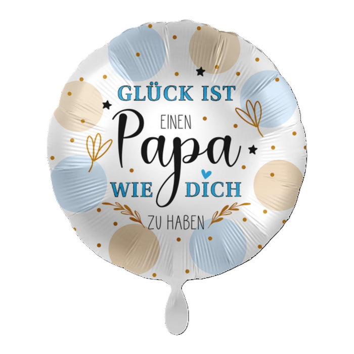 ABC18 Folienballon Ø 43cm "Glück ist einen Papa wie dich zu haben"