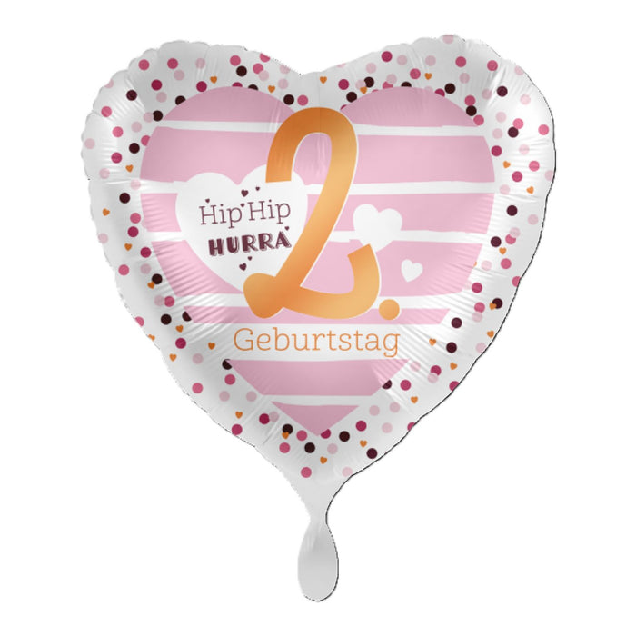 ABC18 Herz Folienballon Ø 43cm "Hip Hip Hurra" #2