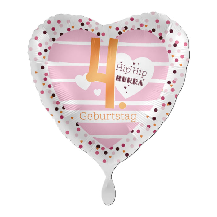 ABC18 Herz Folienballon Ø 43cm "Hip Hip Hurra" #4