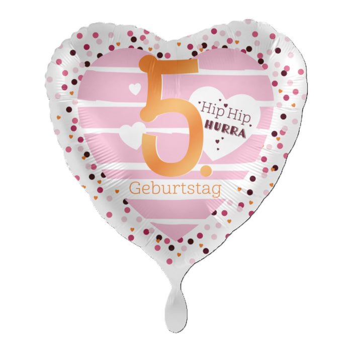 ABC18 Herz Folienballon Ø 43cm "Hip Hip Hurra" #5