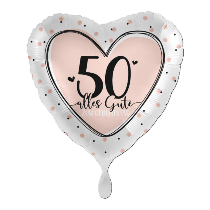 ABC18 Herz Folienballon Ø 43cm "Alles Gute zum Geburtstag" #50