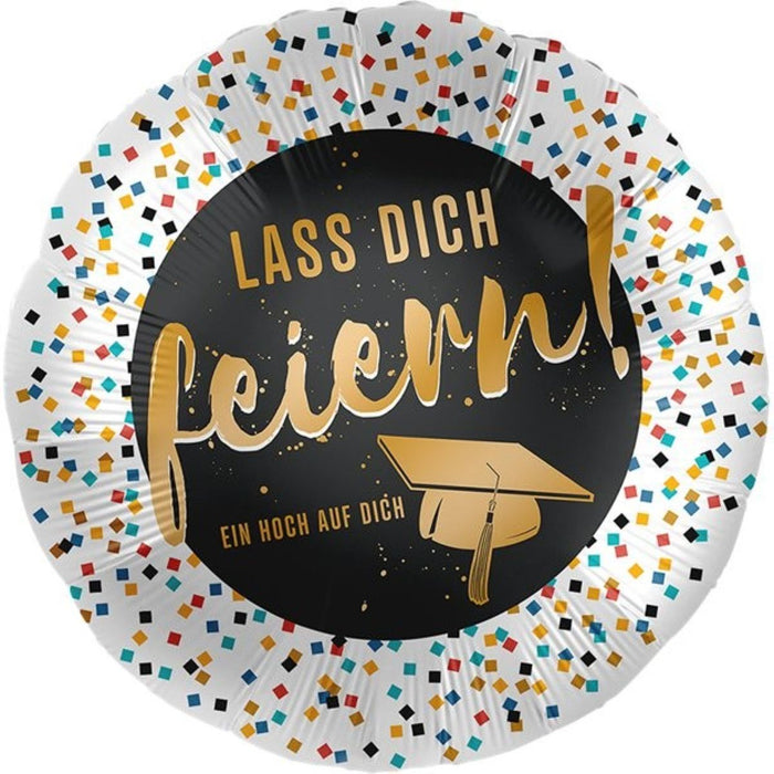 ABC18 Folienballon "Lass dich feiern!" Rund Ø43cm