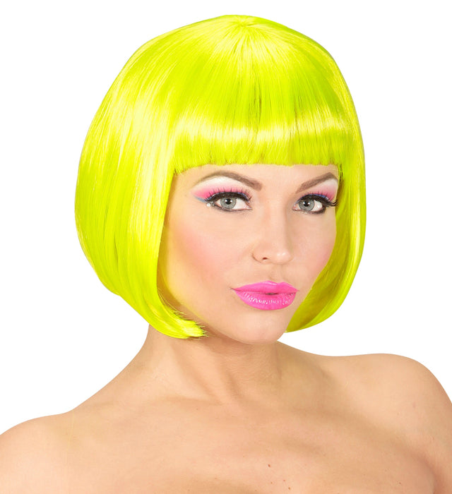 Damen Bob Perücke "Valentina" 74974 | Neon Gelb