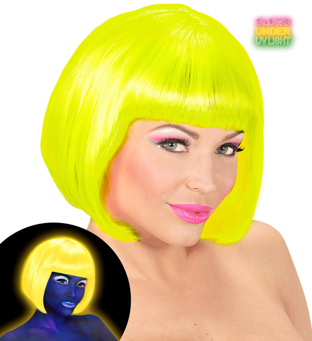 Damen Bob Perücke "Valentina" 74974 | Neon Gelb