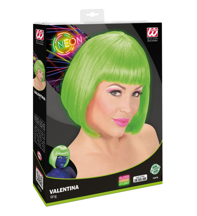 Damen Bob Perücke "Valentina" 74976 | Neon Grün