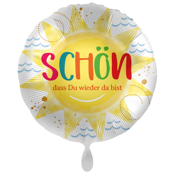 ABC18 Folienballon "Schön dass du wieder da bist" Ø 43cm