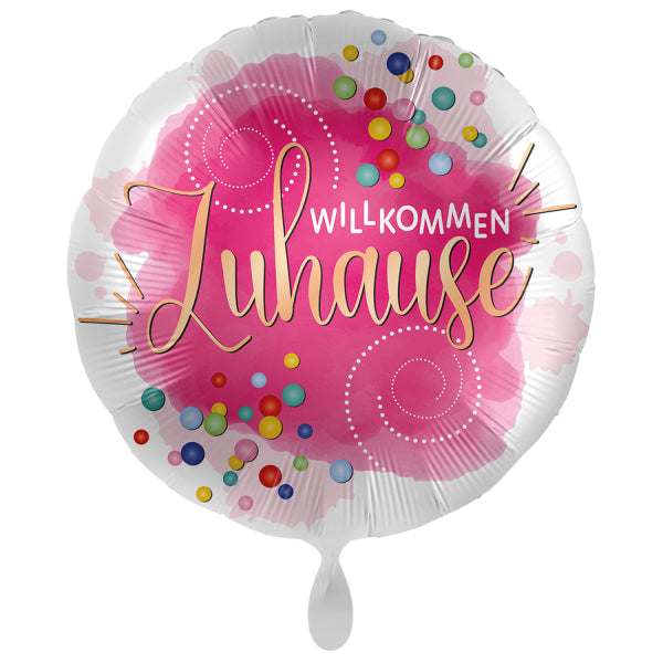 ABC18 Folienballon Ø 43 cm "Willkommen Zuhause"
