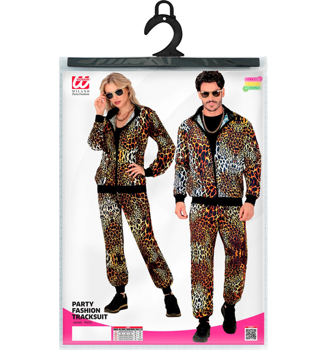 Party Trainingsanzug "Leopard" für Erwachsene | Orange