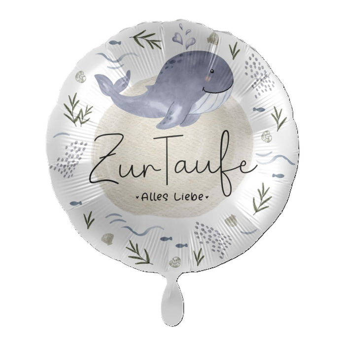 ABC18 Folienballon Ø 43cm "Zur Taufe Alles Liebe"